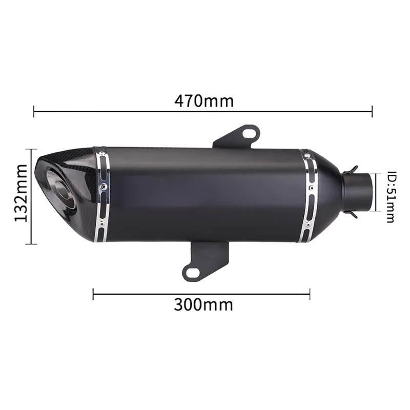 Silenziatore Moto Universale 48mm - Db Regolabile, Per Scarichi Aftermarket, Round Mouth - Foto 3