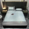 2025 New Jacquard Ice Silk Mat Bed Maternal and Infant Grade Ice Silk Summer Air Conditioning Mat Machine Washable 1
