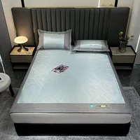 2025 New Jacquard Ice Silk Mat Bed Maternal and Infant Grade Ice Silk Summer Air Conditioning Mat Machine Washable 1