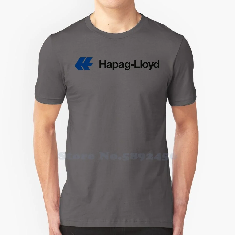 Hapag-Lloyds Ag Abbigliamento Unisex Streetwear Logo Del Marchio Stampato T-Shirt In Cotone 100% T-Shirt Grafica