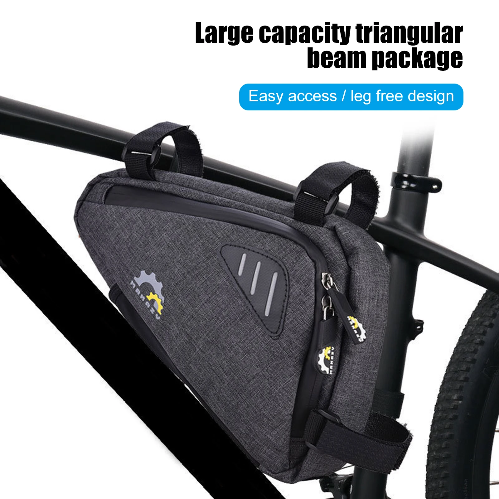 Waterproof Bicycle Black Triangle Bag Mountain Road Bike Beam Tools Pouch 