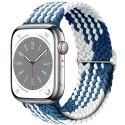 Braided Solo Loop Elastic Watch Strap Bracelet - 42 - 44 - 45 - 49 - S10 46mm (13 Z - blue)