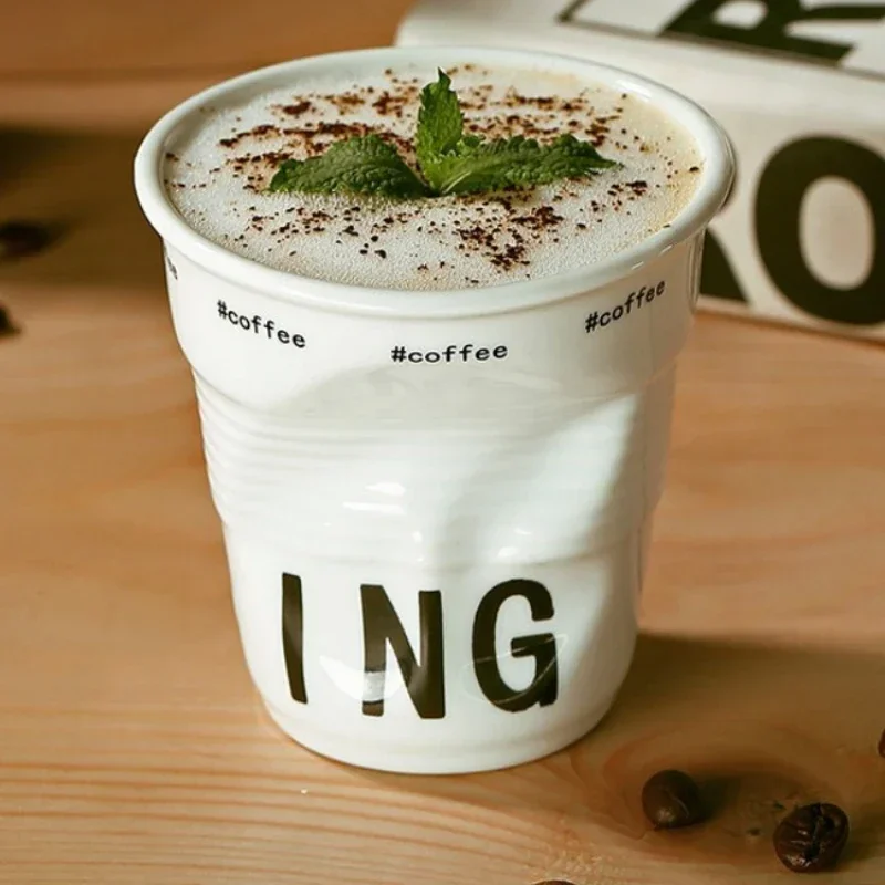 Ceramic Hand Pinch Coffee Mug Funny Kawaii Cup