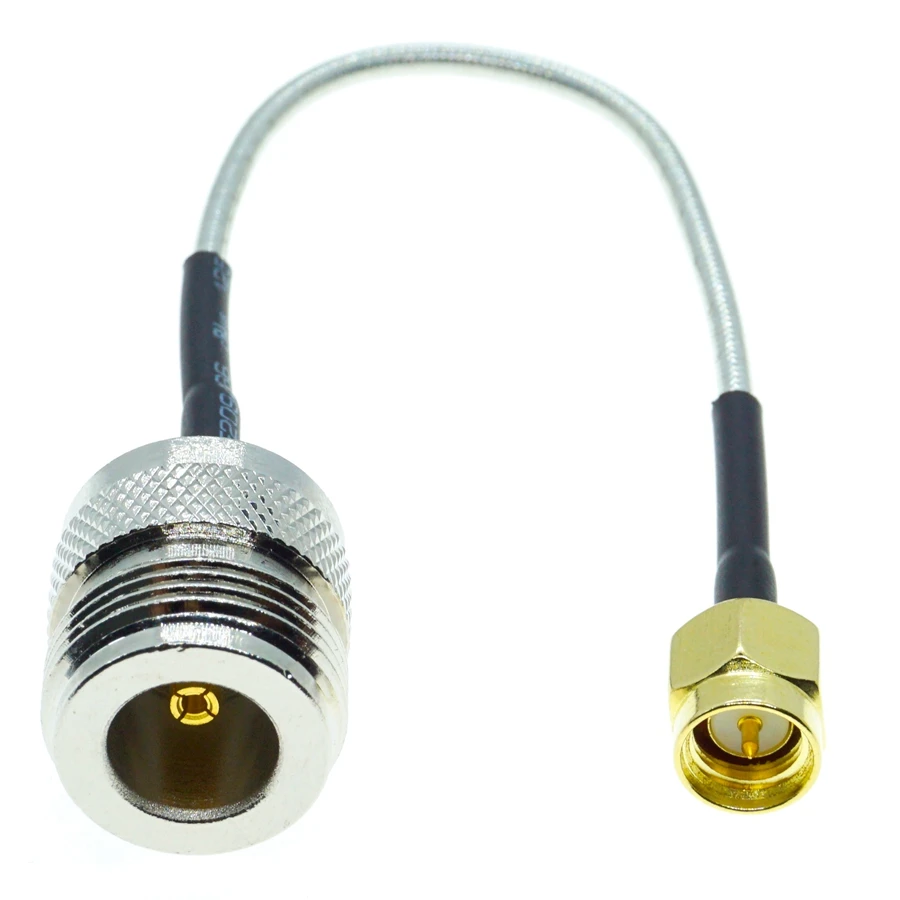

N Female to SMA Male Plug Jumper lot 0.086" RG405 Coax Semi flexible rigid cable