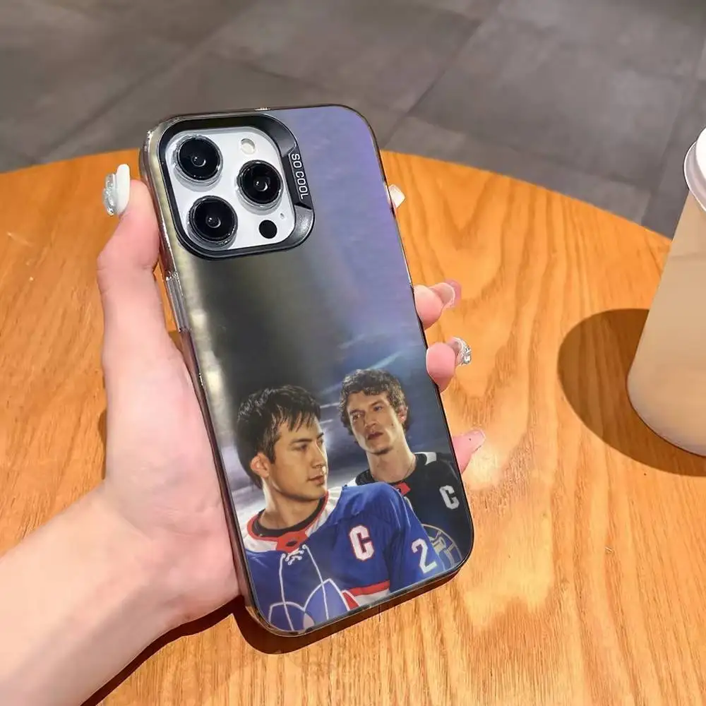 Heated Rivalry Classic Game Phone Case with Black Border and Silver-Plated Cover