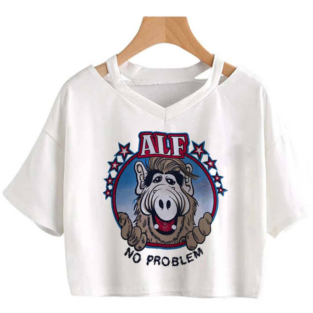 Alf Top Women Funny Tshirt Designer Femminile Anime Comic Clothes
