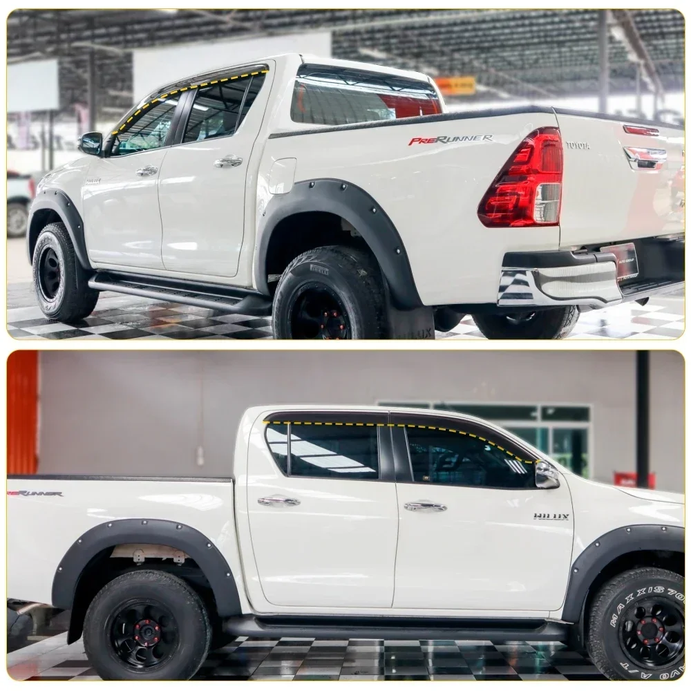 Window Visor Wind Deflector Weather Shield For Toyota Hilux Revo 2015 4PCS/Set Double Cabin Accessories