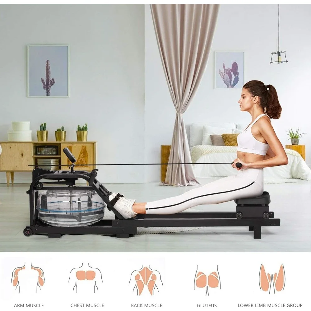 Excercise Fitness Equipment Exercise Machine Rowing Machine for Exercises Home Gym Air Rower Large Body Building Sports 4