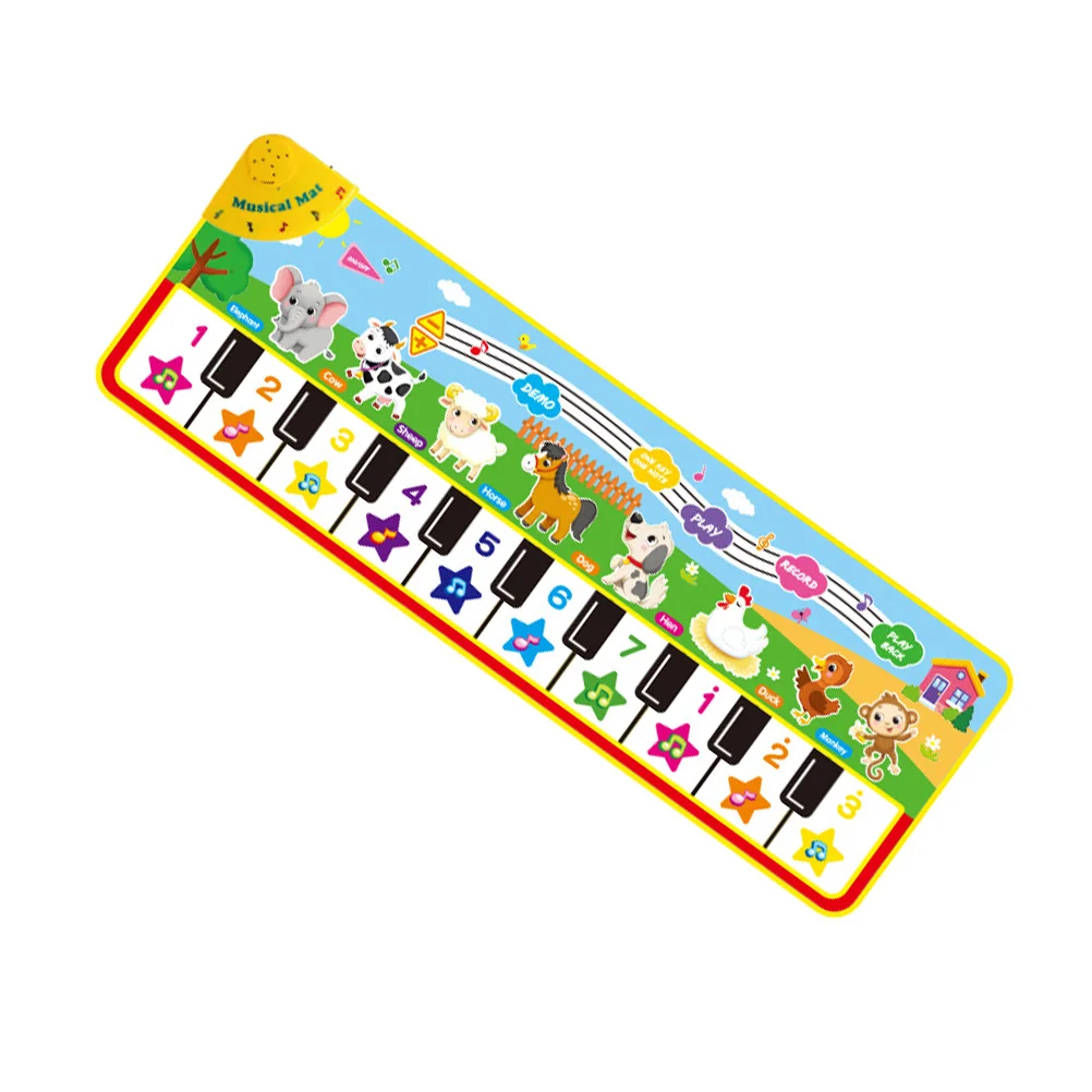 

Music Blanket Piano Keyboard Mat Musical Plaything Dancing Learning Cartoon Toys