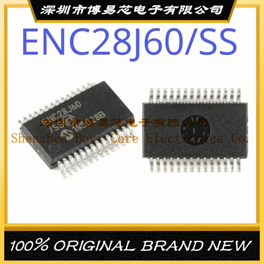 1PCS/LOTE ENC28J60/SS package SSOP-28 new original genuine Ethernet IC chip 1pcs lote pic16lf876a i ss pic16lf876a i pic16lf876a ssop 28 100% new and original