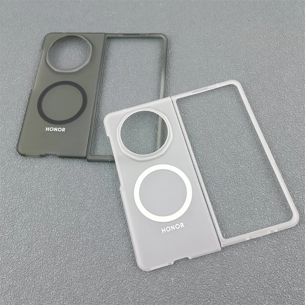 Ultra Thin Matte Ice Mist Clear Phone Case with Magnetic Wireless Charge & Shockproof Back Bumper Cover