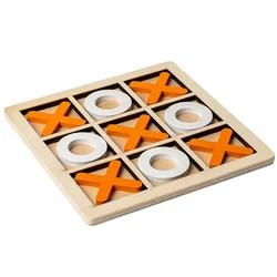 Wooden Montessori Puzzle Game - Interactive Brain-Training Educational Toy (Orange)