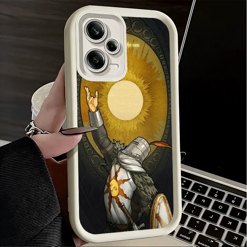 Elegant Dark Souls Gaming Silicone Phone Case - Soft Touch Protective Shell