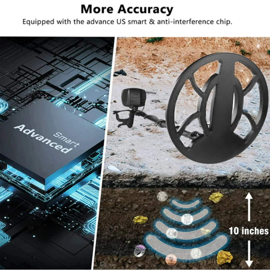 MD910B Metal Detector Underground Professional Depth gool Search Finder Gold Detector Treasure Detecting Pinpointer Waterproof