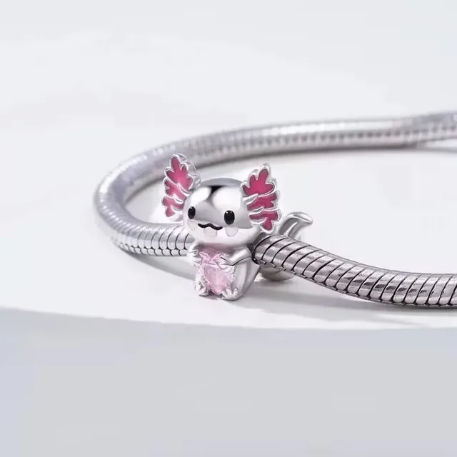 Pink Murano Heart Charm Bead 4