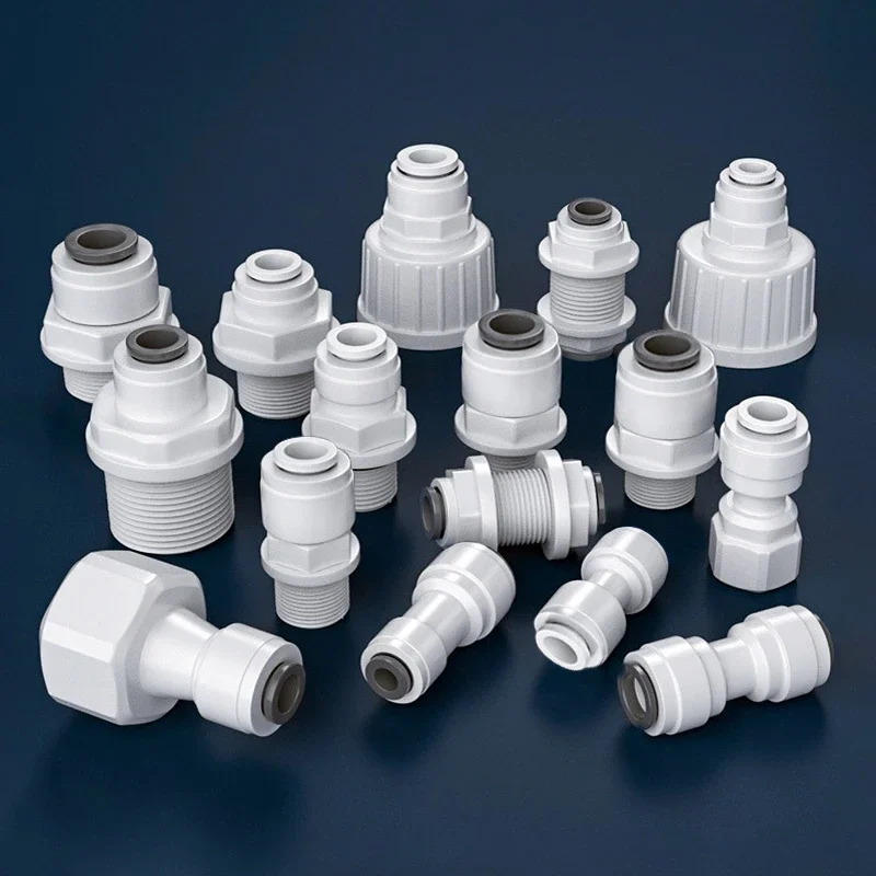 Water Pipe Fitting Straight Ro Quick Water Fitting 1/4" Hose Pipe 3/8" Male Female Thread Coupling Connector Water Filter Reverse Osmosis Parts