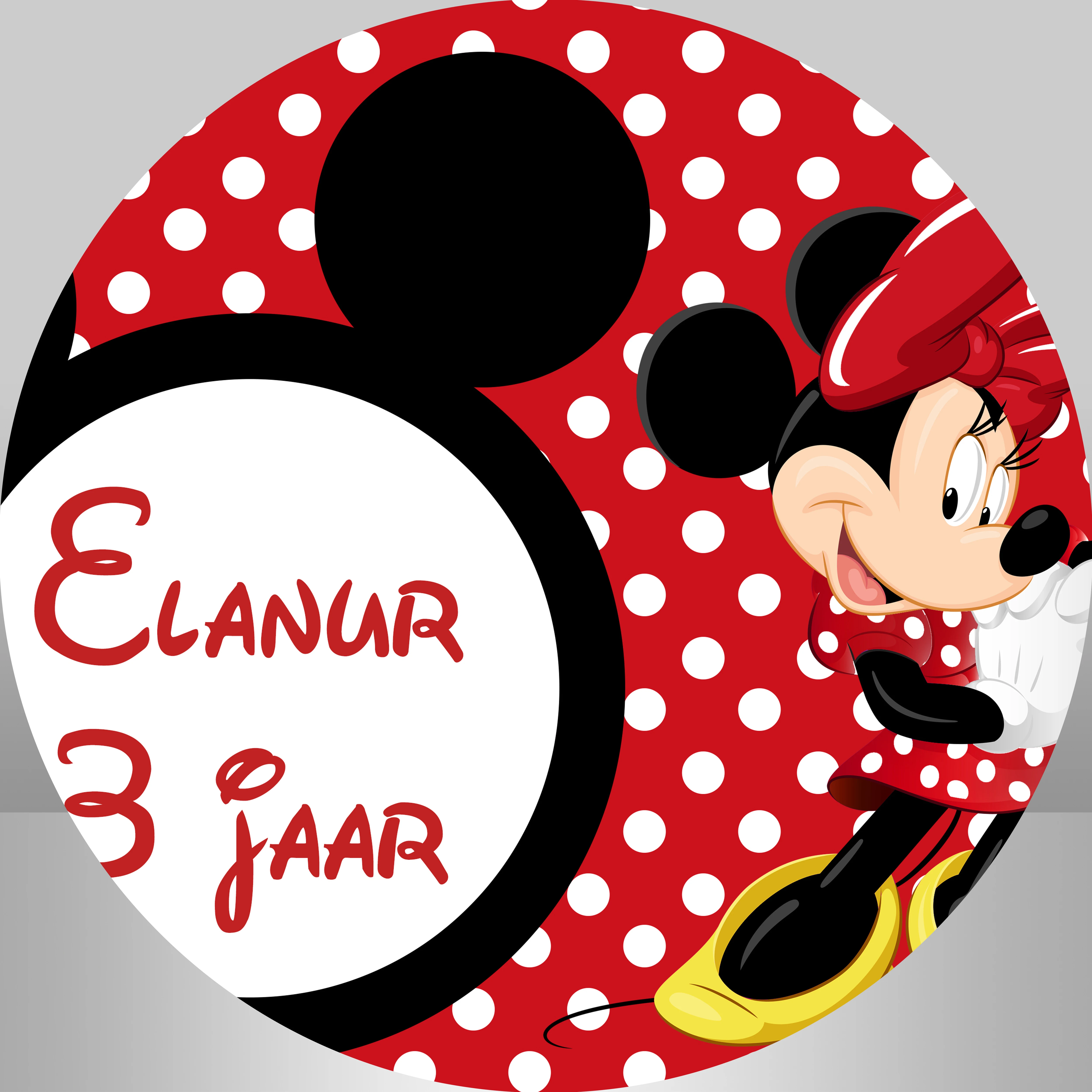 

Disney Mickey and Minnie Mouse Party Background Decors Round Customized Backdrop Children's Birthday Decoration Banner