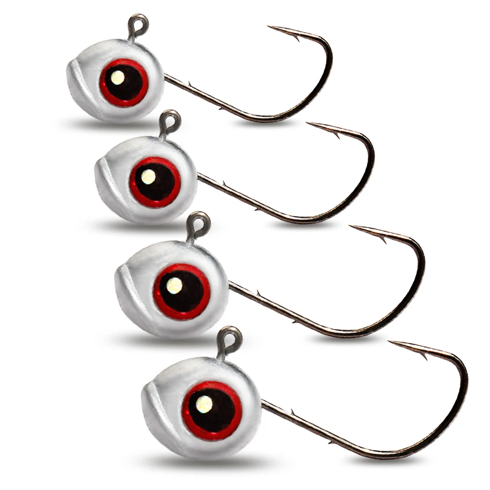 10 hameçons jig tête plombée 2.5g à 5g pour montage Ned rig - leurres souples T-tail