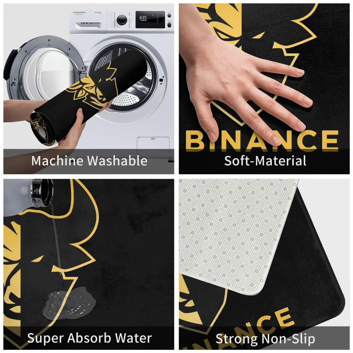 Binance Doormat Living Room Mat Crypto Floor Carpet Entrance Door Rug Home  Decor | eBay Australia