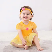 Robe Tutu barboteuse pour enfants, avec bandeau, vêtements de princesse pour bébés filles, Design mignon, Costumes de fête d'halloween 4