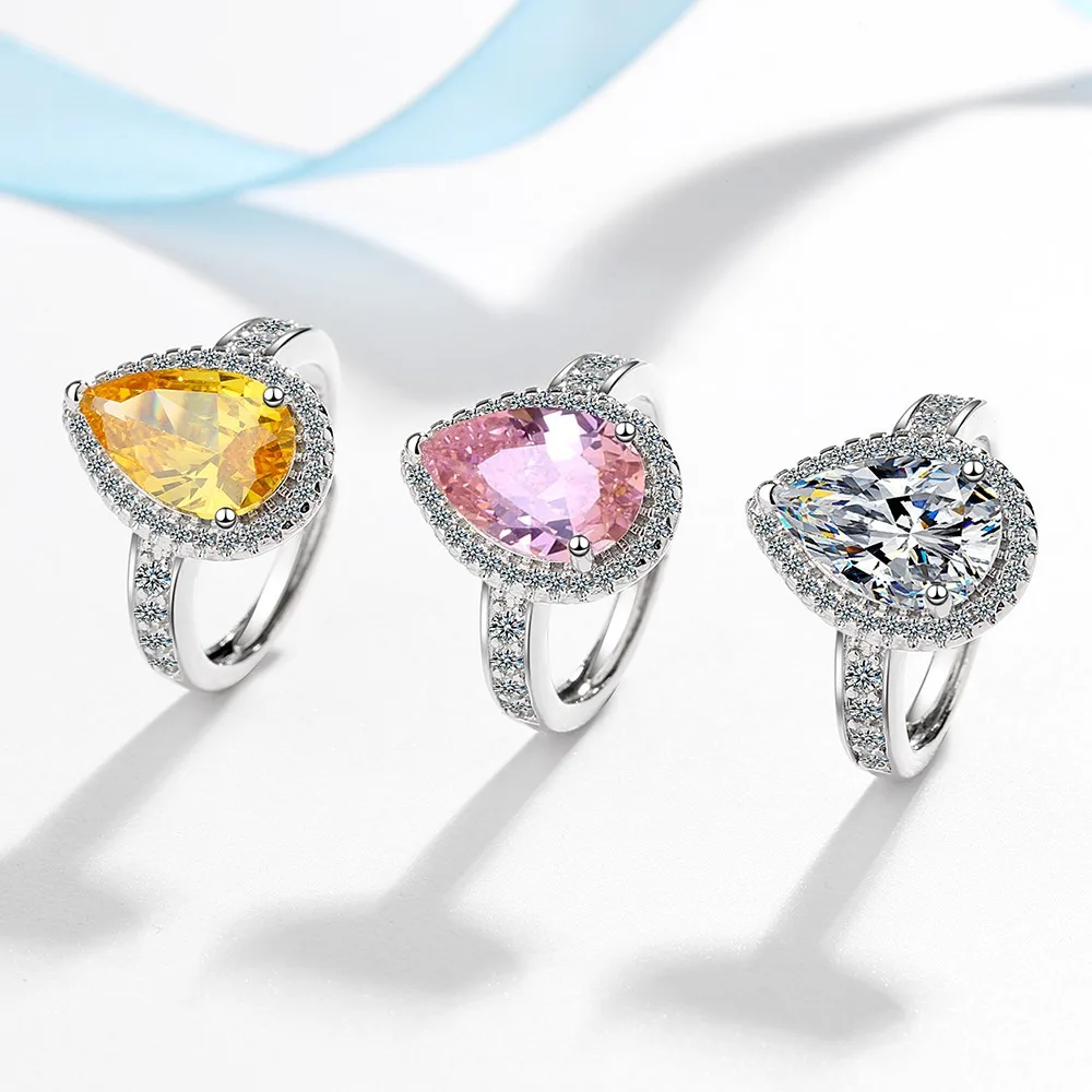 

Sterling Silver Rings Natural Diamond Jewelry for Women Fine Anillos De Silver 925 African Jewelry Topaz Gemstone Diamond Rings
