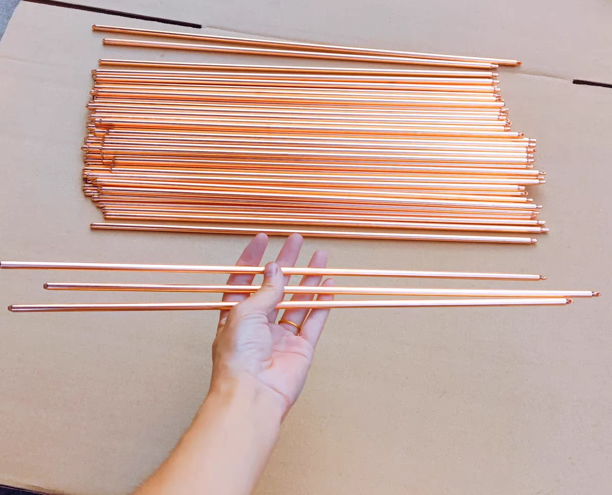 Sourcing Map Massiver Kupferstab – 8mm Durchmesser, 100mm Länge, Reines Kupfer, Rostfrei, Für DIY, Modellbau & Metallhandwerk