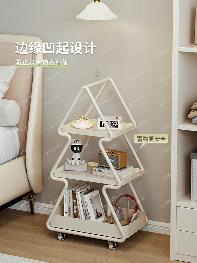 /Bedside table Children's small wrought iron shelf edge few