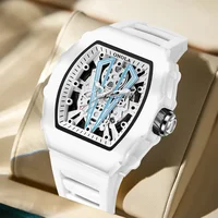ONOLA 3826 Mens Watch Fashion White Male Clock Luminous Calendar Water Resistant Silicone Tape Watches for Man Reloj Hombre