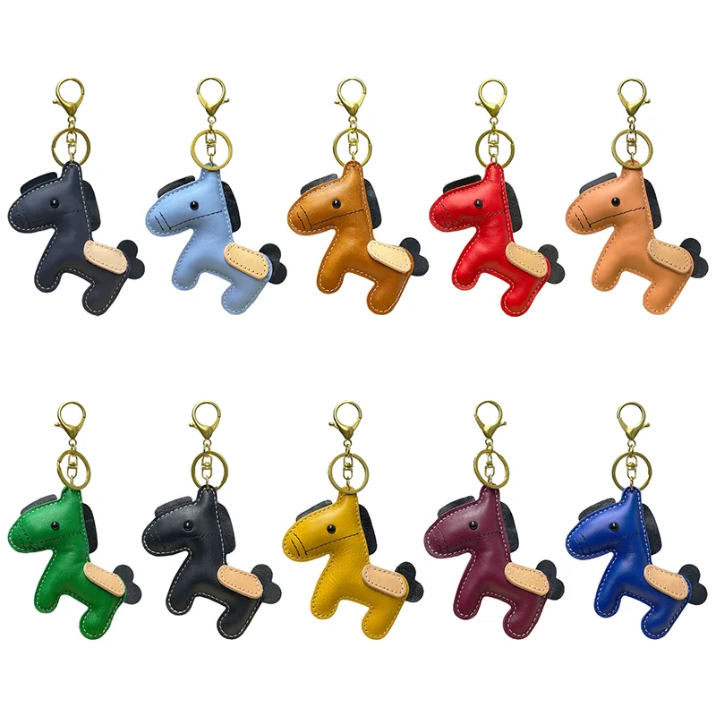 Horse Pendant Horse Leather Keychain for Women Cute Key Ring for Car Key Key Case Key Holder