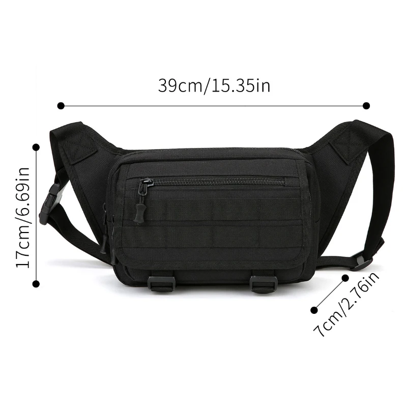 Men's multi pocket chest bag, crossbody bag, high-quality, shoulder bag, suitable for outdoor commuting use