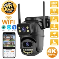 Caméra de permission Extérieure PTZ IP Wifi 4K 8MP HD, Dispositif de Sécurité Sans Fil, avec Suivi existent AI, Objectif Touristique 4MP, Audio et Vidéo, P2P iCSee 1