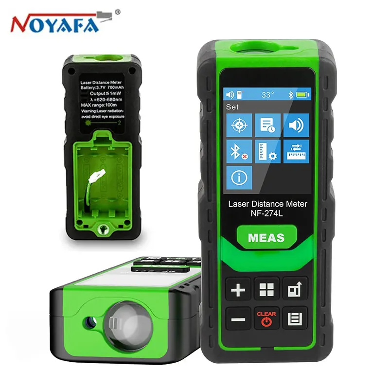 

NOYAFA NF-274L Green Laser Distance Meter 60M 80M 100M Rangefinder Laser Tape Range Finder Measure Electronic Level Test Tool