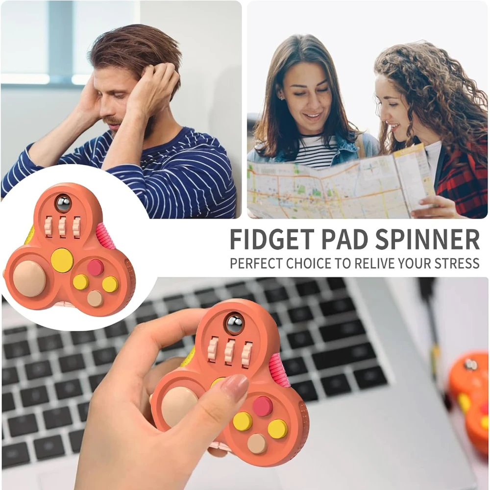 Fidget Toys for Kid and Adults, Autism Figette Cubes Desk Toys, Anxiety Relief Stress Toys, Sensory Fidget Cubes Gifts for Kids - 6