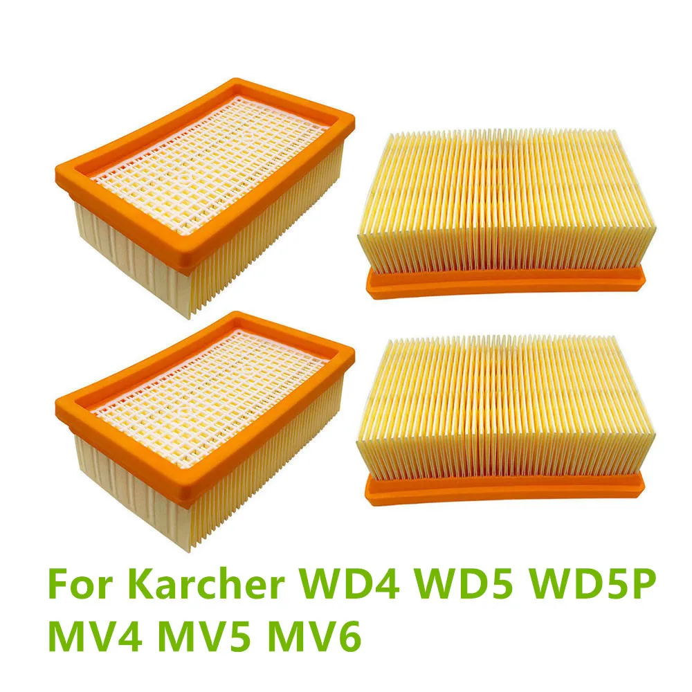 

Сменные фильтры HEPA 4 шт., моющиеся запчасти Hepa для пылесоса Karcher WD4 WD5 WD5P MV4 MV5 MV6