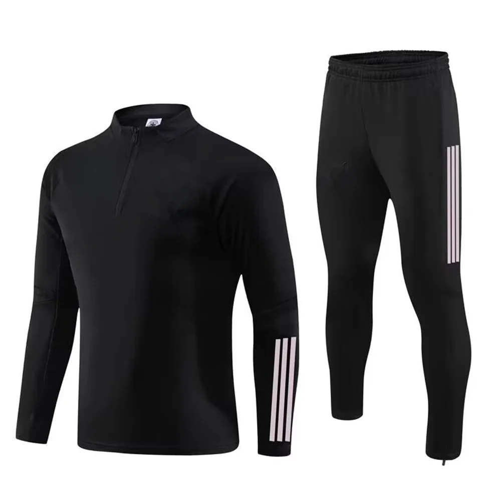 Sports Set Men's Sports Set German Fans Half Zipper Jacket Training wear games Jerseys Soccer Kit Adult Tops and Trousers Casual Wear