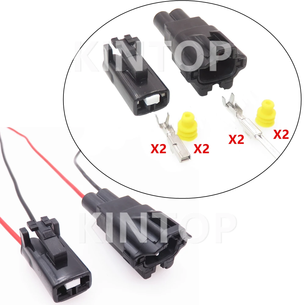 

1 Set 2 Pins 7282-7029-40 Automotive Waterproof Socket With Wires MG651092-5 Car ABS Sensor Plug For KIA Hyundai 7283-7029-40