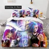 Arcane Anime Game Jinx Bedding Set Bedding Set Cute Quilt Cover Bed Cover With Pillowcase Twin Single Queen King Size Boys Adult 3