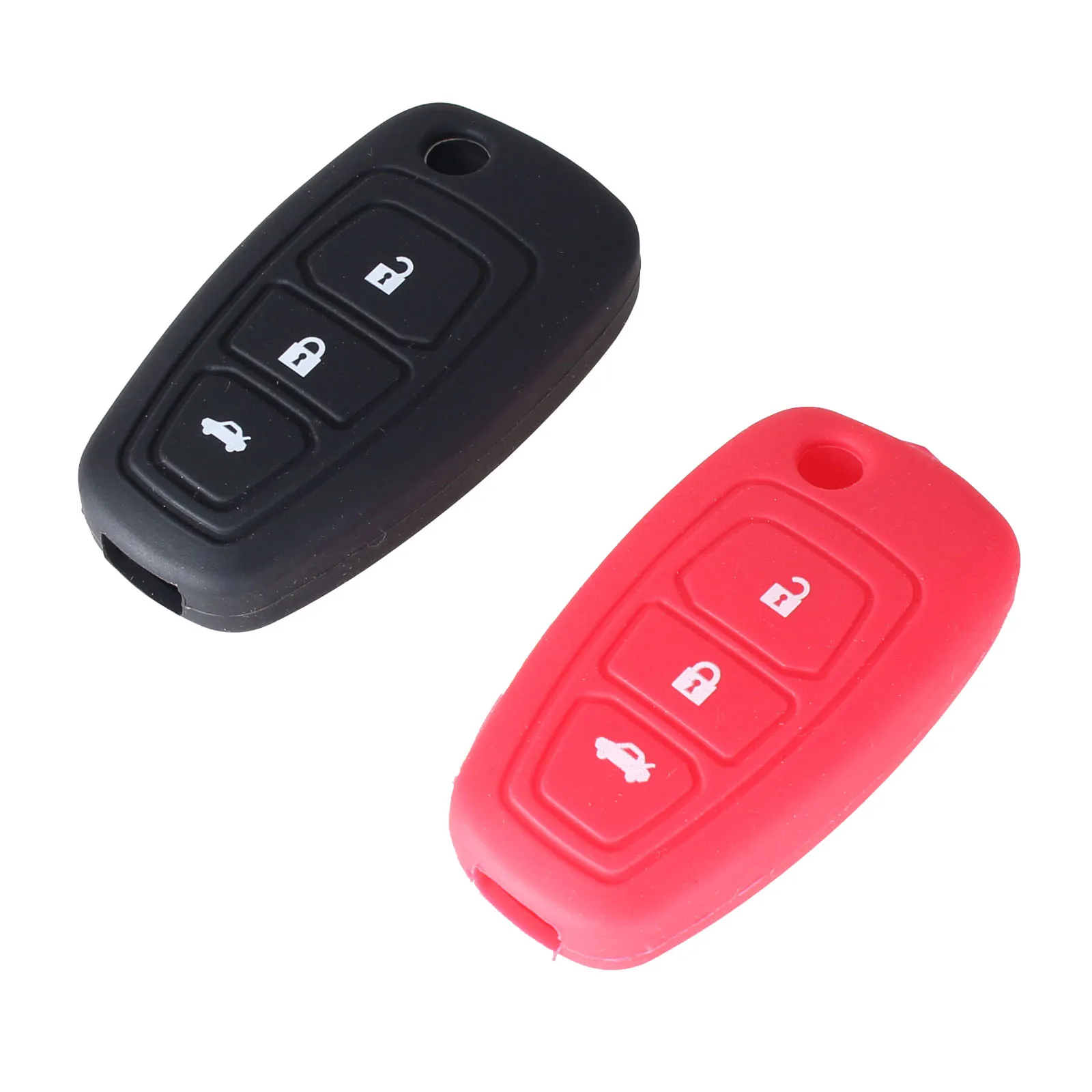 KEYYOU Flip Folding Key Cover Silicone Case For Ford Focus Fiesta 2013 Fob Case 3 Buttons key case cover flip key fob shell