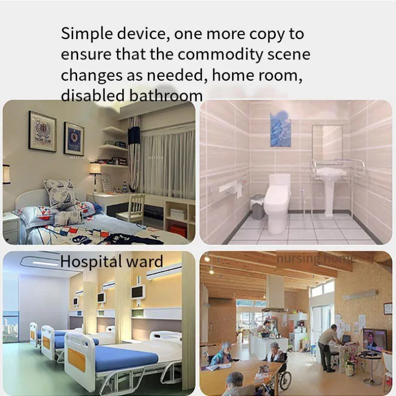 Emergency Alarm Elderly Pager Disabled Bathroom Sound and Light Guard Alarm One Button System