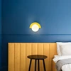 Background Home Decoration Wall Lamps Plastic Ball Lampshade G9 Bulb Round Sconce Light LED Bedroom Corridor Night Sconce Lustre 4
