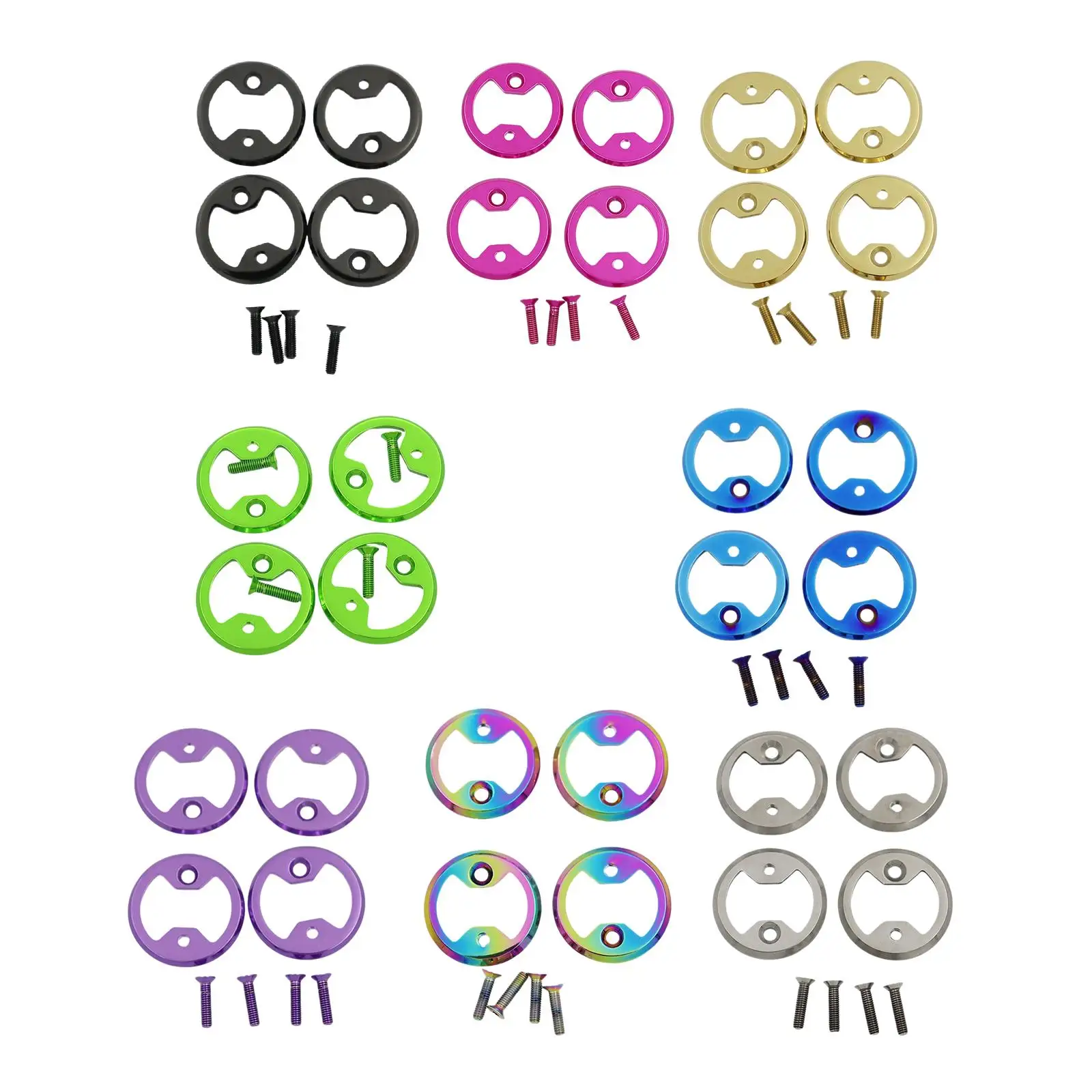 

4x Bike Pedal Plate Bow with Screws Repair Parts for Replacement Professional Stable Performance Easily Install Durable premium
