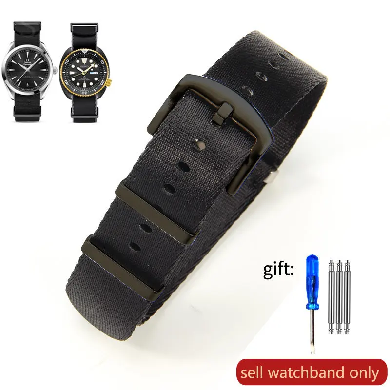 Breathable Soft Nylon Watchband - 20/22mm Male Watch Strap