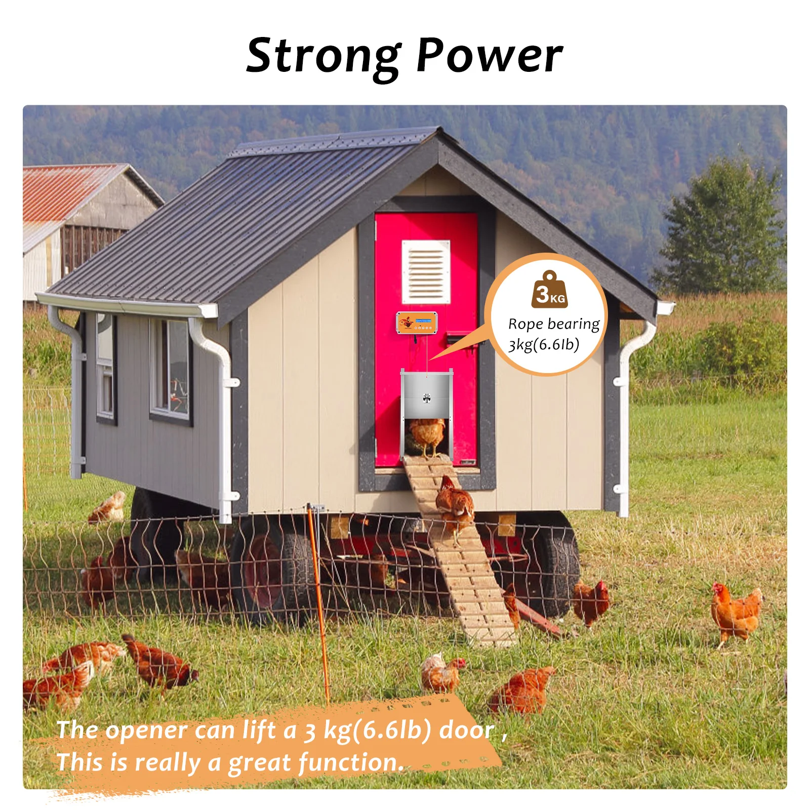 Chicken Coop Door Opener Automatic Chicken Coop Door Cage Opener with LCD