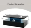 LED Coffee Table, Modern High Gloss Coffee Table w/ 20-Color LED Lights, Adjustable Speed & Brightness, Remote Control 3