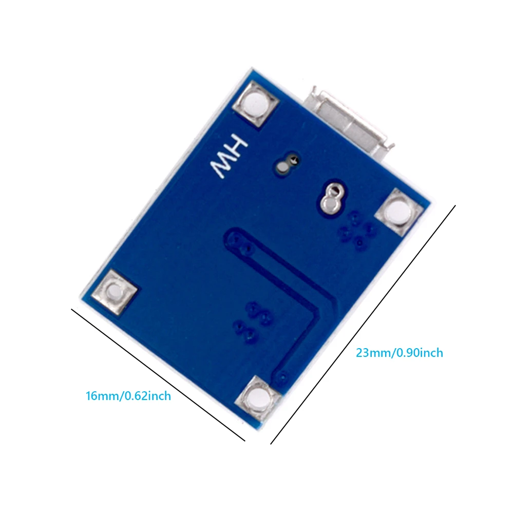배터리 충전 보드 마이크로 USB 휴대용 배터리 충전기 패널 1A DC4.5-5.5V, 리튬 배터리용 표시등 포함