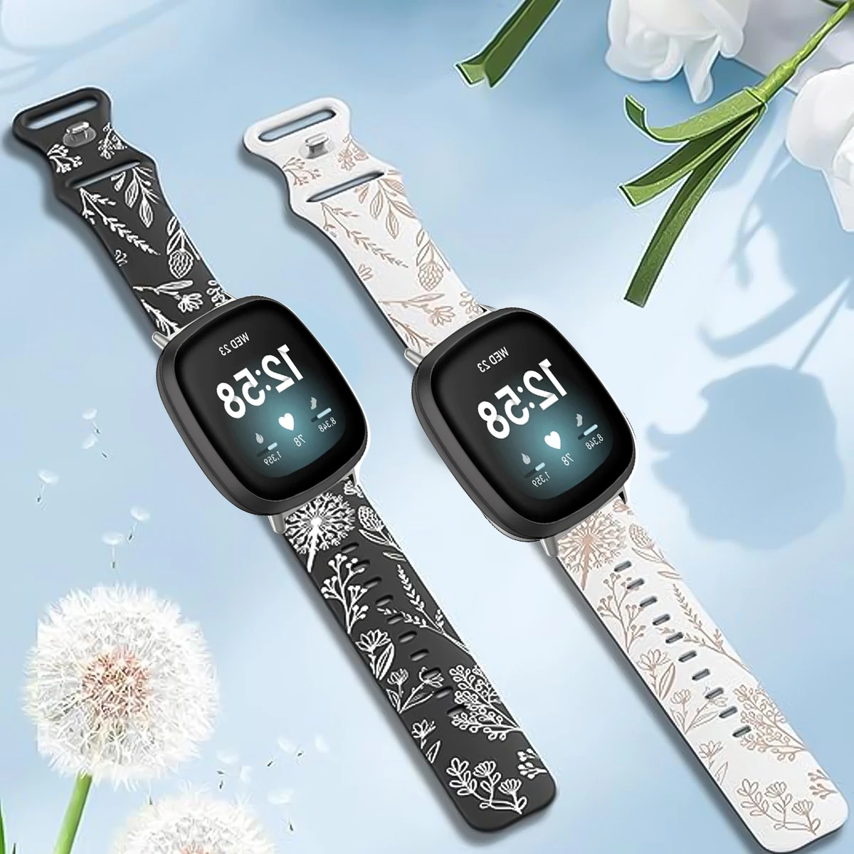 Two-Tone Soft Silicone Watch Band - Stylish Replacement Strap