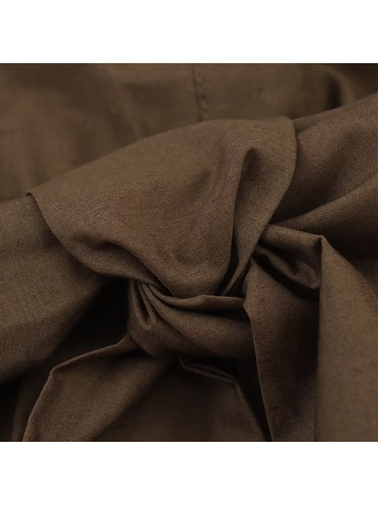 Women's New Lapel Midi Shirt Dress Long Sleeve Solid Waist Lace Up Dress Single-breasted Casual Pocket Dress Elegant Party Wear