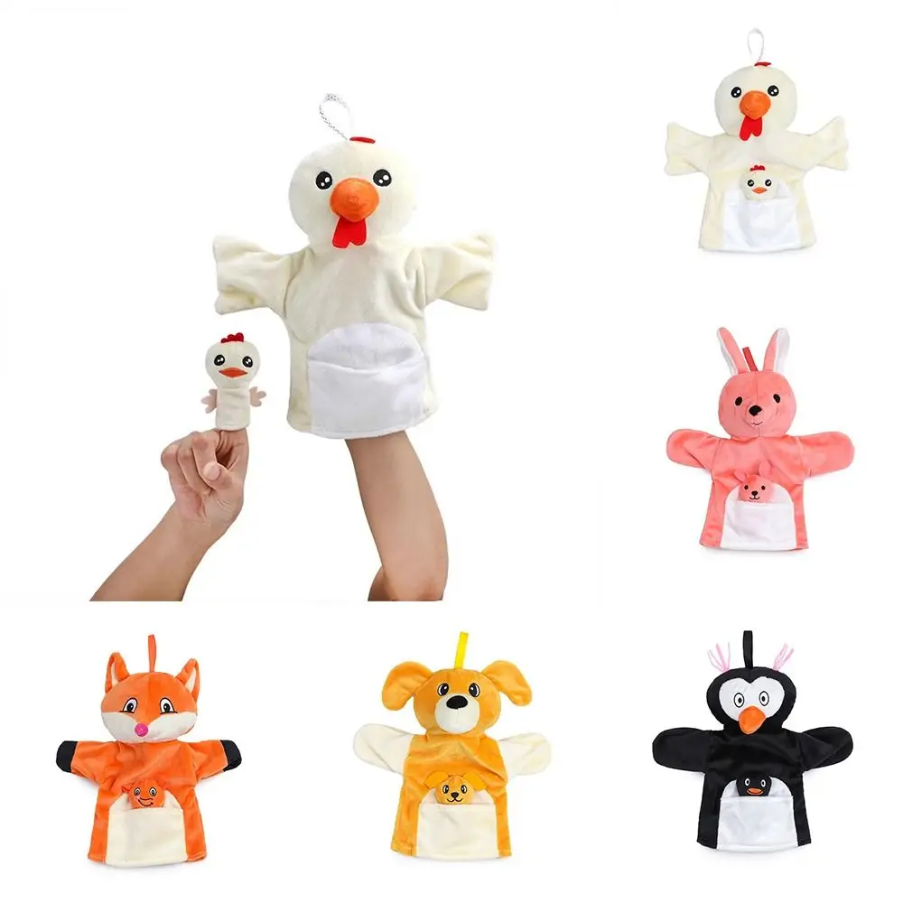 

Parent-Child Children's Hand Puppet Cute Dog Penguin Finger Puppet Rabbit Plush Doll Toys Stuffed Toys