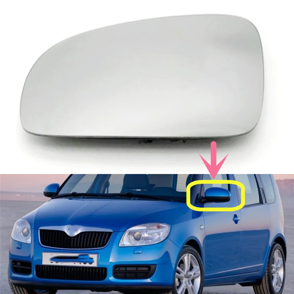 Espejo Cristal Base Derecho Skoda Fabia Combi Año 2007 A 2014