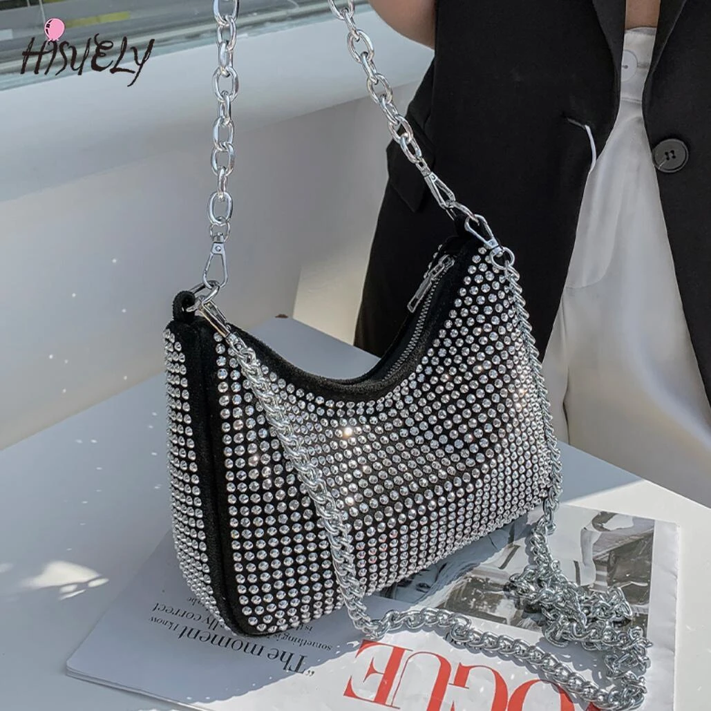 2022 Diamond Underarm Bags for Women  Summer New Quality Female PU Leather Luxury Designer Handbag Shoulder Messenger Bag Bolsos